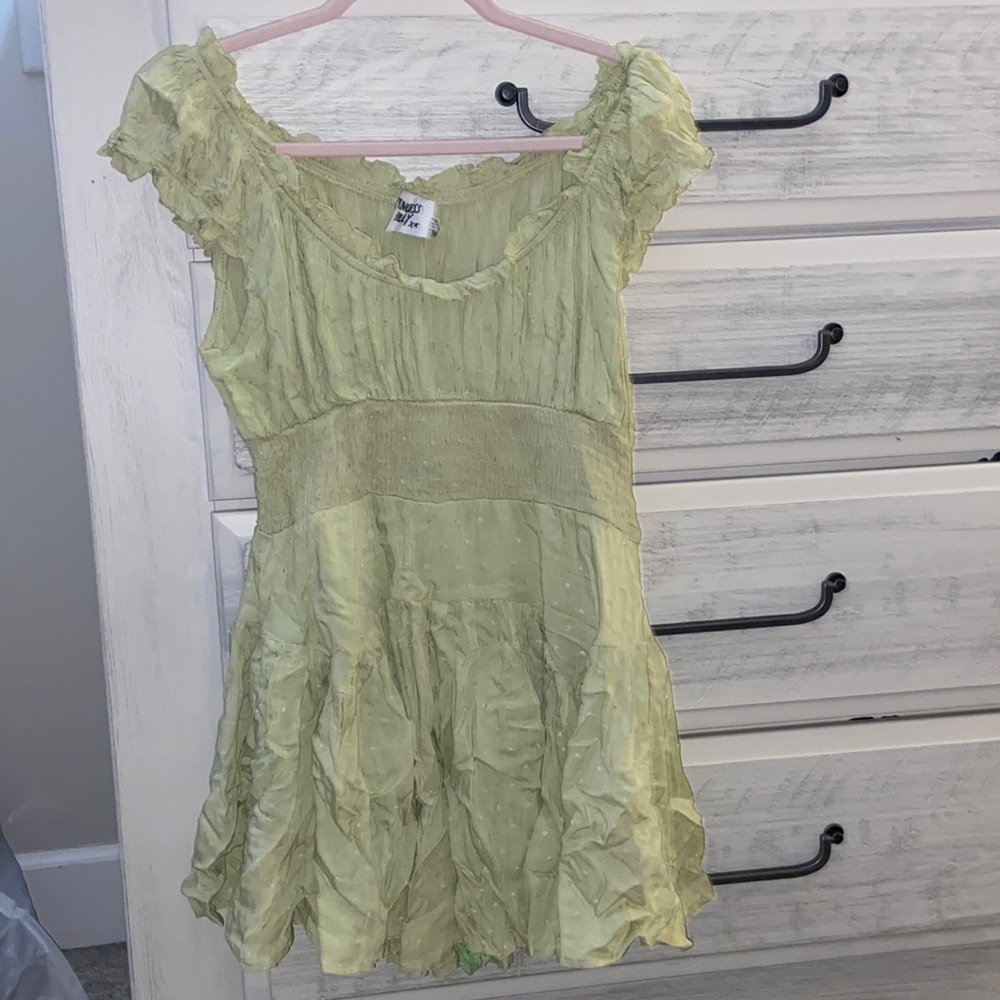 princess Polly light green off the shoulder romper